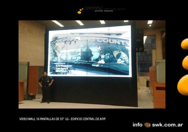 Video Wall 4x4 fabricado para AFIP casa central