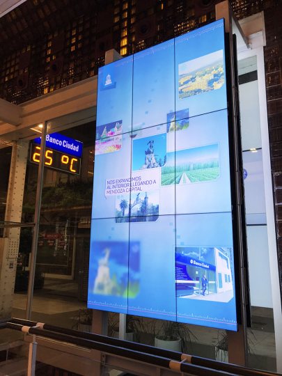 VIDEO WALL PARA BANCO CIUDAD 