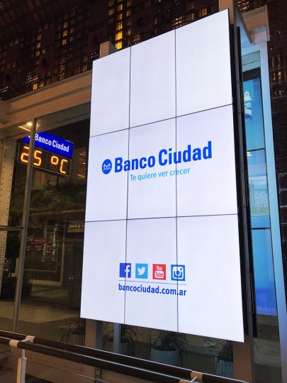 VIDEO WALL PARA BANCO CIUDAD 