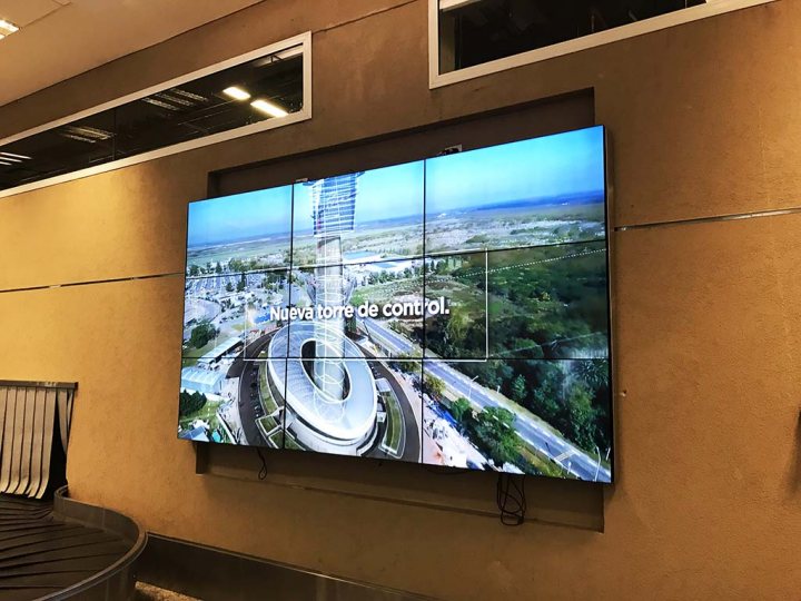 VIDEO WALL 3 x 3 ARRIBOS AEROPUERTO JORGE ÑEWBERY / AEP 