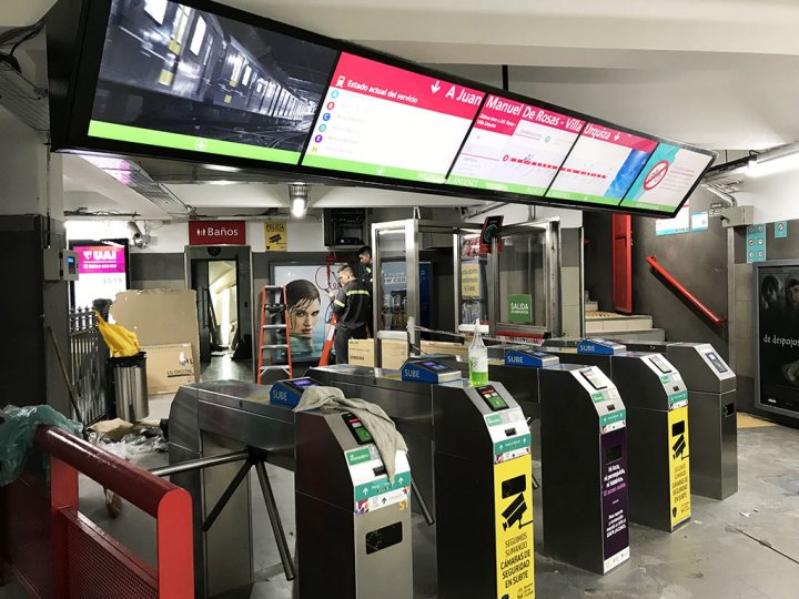 VIDEO WALL 5 x 1 PARA SUBTE