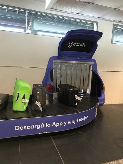 CABIFY ACCION EN CINTAS DE ARRIBOS 